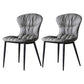 Contemporary Dining Armless Chair Matte Finish Leather Curved Parsons Side Chair Grey Set of 2 Clearhalo ' kitchen&dining_furn' 'Dining Chairs' 'Dining Tables & Seating' 'dining_chair' 'Furniture' 'furniture_dining_chair' 'Kitchen & Dining Furniture' 'kitchen' 4481102
