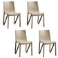 Plastic Scandinavian Kitchen Dining Room Side Chair Solid Back Chair Khaki 4 Piece Set Clearhalo ' kitchen&dining_furn' 'Dining Chairs' 'Dining Tables & Seating' 'dining_chair' 'furn' 'furn_dining_chair' 'Furniture' 'furniture_dining_chair' 'Kitchen & Dining Furniture' 'kitchen' 4481125