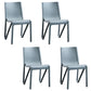 Plastic Scandinavian Kitchen Dining Room Side Chair Solid Back Chair Grey 4 Piece Set Clearhalo ' kitchen&dining_furn' 'Dining Chairs' 'Dining Tables & Seating' 'dining_chair' 'furn' 'furn_dining_chair' 'Furniture' 'furniture_dining_chair' 'Kitchen & Dining Furniture' 'kitchen' 4481126