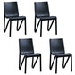 Plastic Scandinavian Kitchen Dining Room Side Chair Solid Back Chair Black 4 Piece Set Clearhalo ' kitchen&dining_furn' 'Dining Chairs' 'Dining Tables & Seating' 'dining_chair' 'furn' 'furn_dining_chair' 'Furniture' 'furniture_dining_chair' 'Kitchen & Dining Furniture' 'kitchen' 4481128