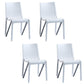 Plastic Scandinavian Kitchen Dining Room Side Chair Solid Back Chair White 4 Piece Set Clearhalo ' kitchen&dining_furn' 'Dining Chairs' 'Dining Tables & Seating' 'dining_chair' 'furn' 'furn_dining_chair' 'Furniture' 'furniture_dining_chair' 'Kitchen & Dining Furniture' 'kitchen' 4481130