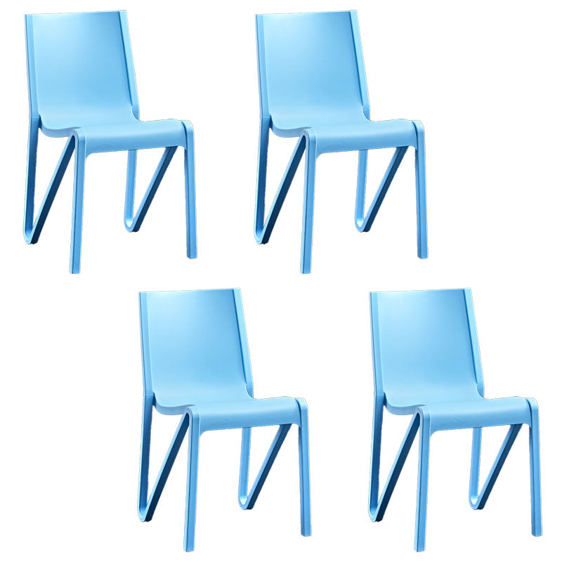 Plastic Scandinavian Kitchen Dining Room Side Chair Solid Back Chair Blue 4 Piece Set Clearhalo ' kitchen&dining_furn' 'Dining Chairs' 'Dining Tables & Seating' 'dining_chair' 'furn' 'furn_dining_chair' 'Furniture' 'furniture_dining_chair' 'Kitchen & Dining Furniture' 'kitchen' 4481134