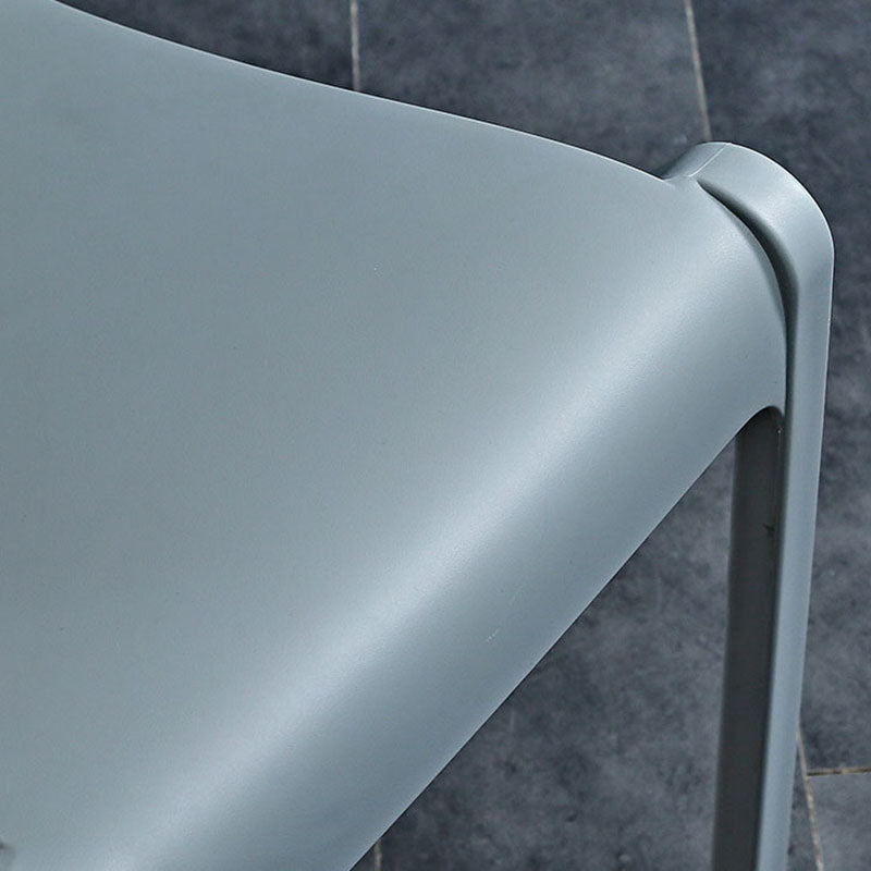 Plastic Scandinavian Kitchen Dining Room Side Chair Solid Back Chair Clearhalo ' kitchen&dining_furn' 'Dining Chairs' 'Dining Tables & Seating' 'dining_chair' 'furn' 'furn_dining_chair' 'Furniture' 'furniture_dining_chair' 'Kitchen & Dining Furniture' 'kitchen' 4481136