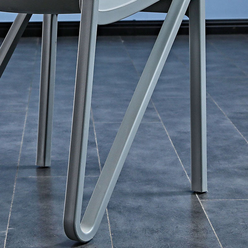 Plastic Scandinavian Kitchen Dining Room Side Chair Solid Back Chair Clearhalo ' kitchen&dining_furn' 'Dining Chairs' 'Dining Tables & Seating' 'dining_chair' 'furn' 'furn_dining_chair' 'Furniture' 'furniture_dining_chair' 'Kitchen & Dining Furniture' 'kitchen' 4481137