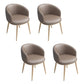 Modern Home Upholstered Arm Chair Matte Finish Solid Back Dining Chair Khaki 4 Piece Set Clearhalo ' kitchen&dining_furn' 'Dining Chairs' 'Dining Tables & Seating' 'dining_chair' 'furn' 'furn_dining_chair' 'Furniture' 'furniture_dining_chair' 'Kitchen & Dining Furniture' 'kitchen' 4481145