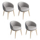 Modern Home Upholstered Arm Chair Matte Finish Solid Back Dining Chair Silver Gray 4 Piece Set Clearhalo ' kitchen&dining_furn' 'Dining Chairs' 'Dining Tables & Seating' 'dining_chair' 'furn' 'furn_dining_chair' 'Furniture' 'furniture_dining_chair' 'Kitchen & Dining Furniture' 'kitchen' 4481152