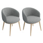 Modern Home Upholstered Arm Chair Matte Finish Solid Back Dining Chair Light Gray 2 Piece Set Clearhalo ' kitchen&dining_furn' 'Dining Chairs' 'Dining Tables & Seating' 'dining_chair' 'furn' 'furn_dining_chair' 'Furniture' 'furniture_dining_chair' 'Kitchen & Dining Furniture' 'kitchen' 4481155