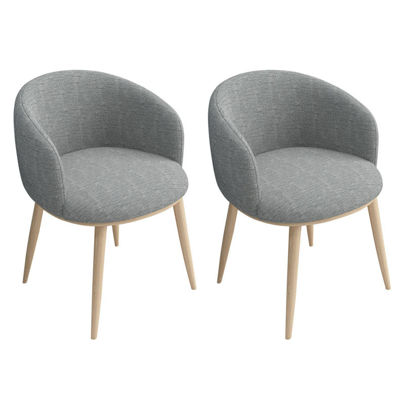 Modern Home Upholstered Arm Chair Matte Finish Solid Back Dining Chair Light Gray 2 Piece Set Clearhalo ' kitchen&dining_furn' 'Dining Chairs' 'Dining Tables & Seating' 'dining_chair' 'furn' 'furn_dining_chair' 'Furniture' 'furniture_dining_chair' 'Kitchen & Dining Furniture' 'kitchen' 4481155