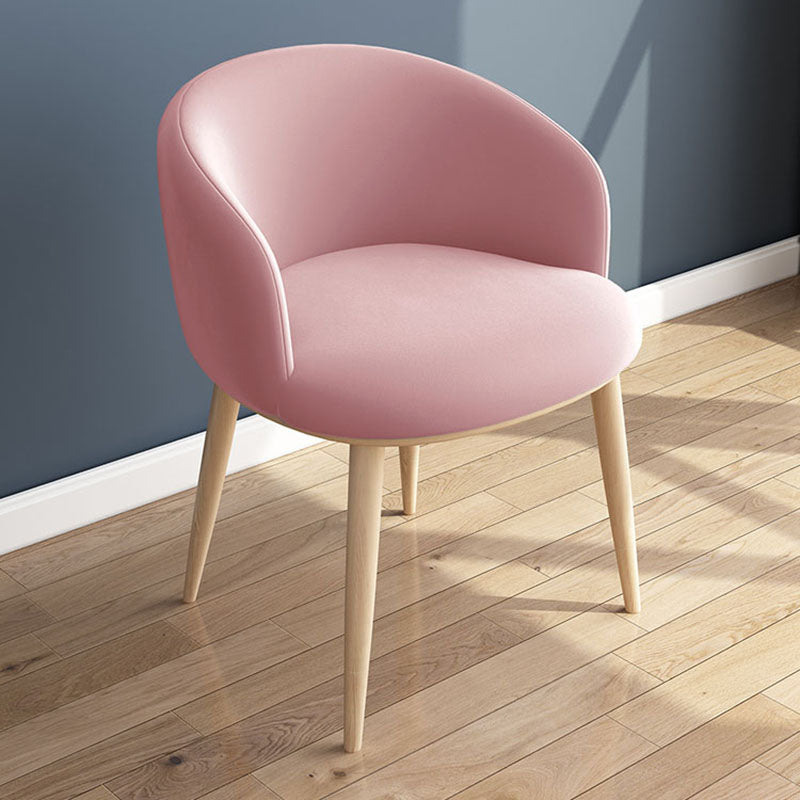 Modern Home Upholstered Arm Chair Matte Finish Solid Back Dining Chair Clearhalo ' kitchen&dining_furn' 'Dining Chairs' 'Dining Tables & Seating' 'dining_chair' 'furn' 'furn_dining_chair' 'Furniture' 'furniture_dining_chair' 'Kitchen & Dining Furniture' 'kitchen' 4481158