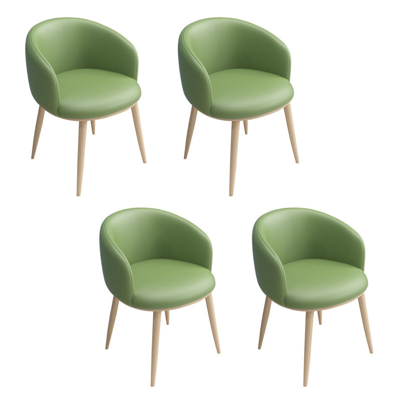 Modern Home Upholstered Arm Chair Matte Finish Solid Back Dining Chair Fluorescent Green 4 Piece Set Clearhalo ' kitchen&dining_furn' 'Dining Chairs' 'Dining Tables & Seating' 'dining_chair' 'furn' 'furn_dining_chair' 'Furniture' 'furniture_dining_chair' 'Kitchen & Dining Furniture' 'kitchen' 4481161