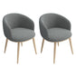 Modern Home Upholstered Arm Chair Matte Finish Solid Back Dining Chair Dark Gray 2 Piece Set Clearhalo ' kitchen&dining_furn' 'Dining Chairs' 'Dining Tables & Seating' 'dining_chair' 'furn' 'furn_dining_chair' 'Furniture' 'furniture_dining_chair' 'Kitchen & Dining Furniture' 'kitchen' 4481169