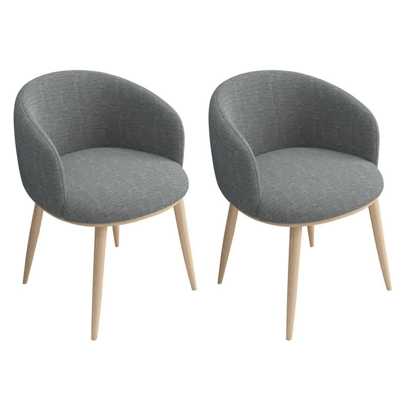 Modern Home Upholstered Arm Chair Matte Finish Solid Back Dining Chair Dark Gray 2 Piece Set Clearhalo ' kitchen&dining_furn' 'Dining Chairs' 'Dining Tables & Seating' 'dining_chair' 'furn' 'furn_dining_chair' 'Furniture' 'furniture_dining_chair' 'Kitchen & Dining Furniture' 'kitchen' 4481169