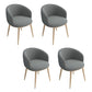 Modern Home Upholstered Arm Chair Matte Finish Solid Back Dining Chair Dark Gray 4 Piece Set Clearhalo ' kitchen&dining_furn' 'Dining Chairs' 'Dining Tables & Seating' 'dining_chair' 'furn' 'furn_dining_chair' 'Furniture' 'furniture_dining_chair' 'Kitchen & Dining Furniture' 'kitchen' 4481170