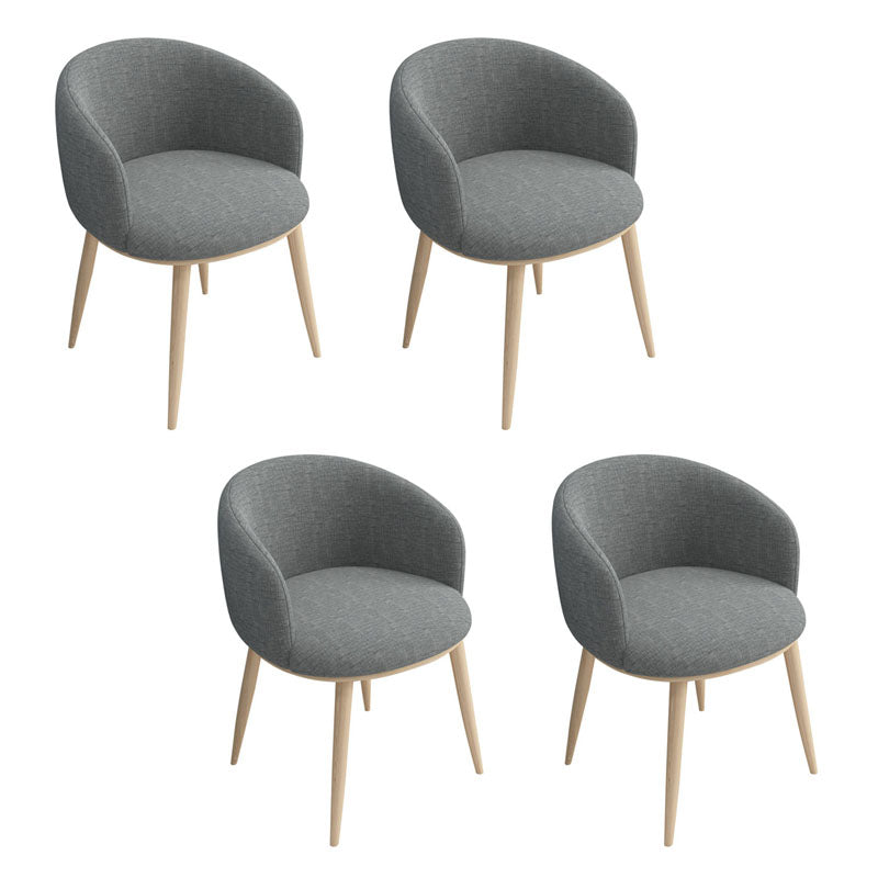 Modern Home Upholstered Arm Chair Matte Finish Solid Back Dining Chair Dark Gray 4 Piece Set Clearhalo ' kitchen&dining_furn' 'Dining Chairs' 'Dining Tables & Seating' 'dining_chair' 'furn' 'furn_dining_chair' 'Furniture' 'furniture_dining_chair' 'Kitchen & Dining Furniture' 'kitchen' 4481170