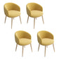 Modern Home Upholstered Arm Chair Matte Finish Solid Back Dining Chair Fluorescent Yellow 4 Piece Set Clearhalo ' kitchen&dining_furn' 'Dining Chairs' 'Dining Tables & Seating' 'dining_chair' 'furn' 'furn_dining_chair' 'Furniture' 'furniture_dining_chair' 'Kitchen & Dining Furniture' 'kitchen' 4481179