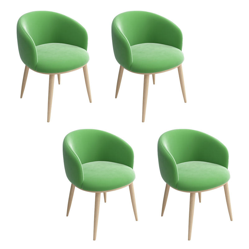 Modern Home Upholstered Arm Chair Matte Finish Solid Back Dining Chair Green 4 Piece Set Clearhalo ' kitchen&dining_furn' 'Dining Chairs' 'Dining Tables & Seating' 'dining_chair' 'furn' 'furn_dining_chair' 'Furniture' 'furniture_dining_chair' 'Kitchen & Dining Furniture' 'kitchen' 4481191