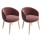 Modern Home Upholstered Arm Chair Matte Finish Solid Back Dining Chair Burgundy 2 Piece Set Clearhalo ' kitchen&dining_furn' 'Dining Chairs' 'Dining Tables & Seating' 'dining_chair' 'furn' 'furn_dining_chair' 'Furniture' 'furniture_dining_chair' 'Kitchen & Dining Furniture' 'kitchen' 4481193