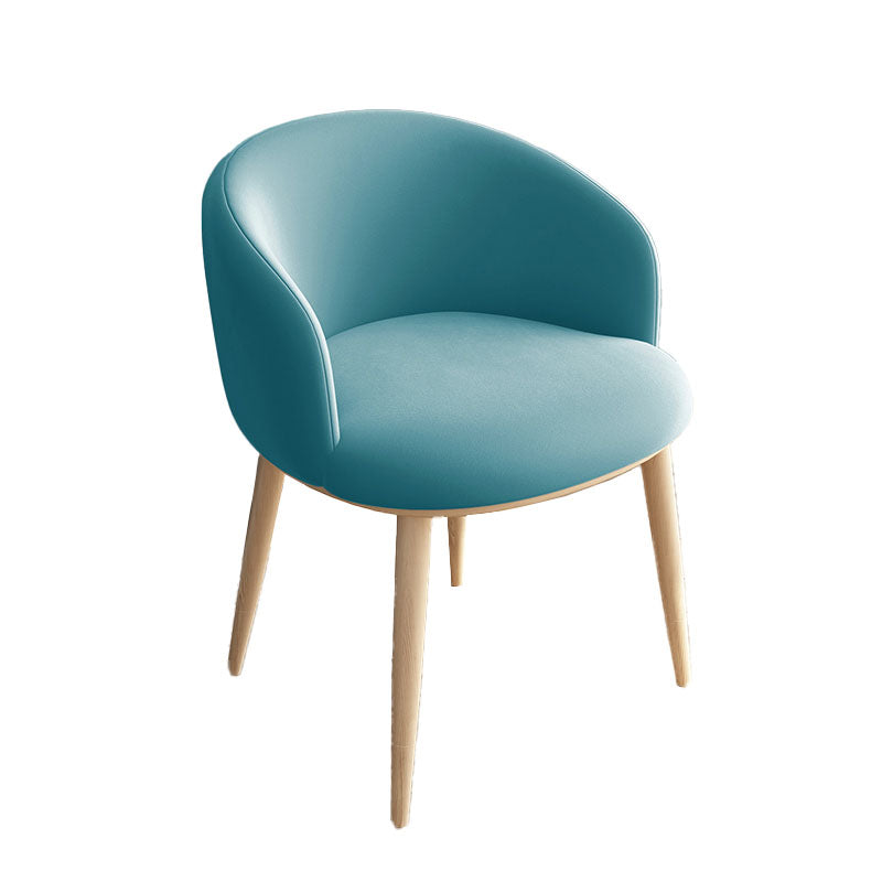 Modern Home Upholstered Arm Chair Matte Finish Solid Back Dining Chair Lake Blue 1 Piece Clearhalo ' kitchen&dining_furn' 'Dining Chairs' 'Dining Tables & Seating' 'dining_chair' 'furn' 'furn_dining_chair' 'Furniture' 'furniture_dining_chair' 'Kitchen & Dining Furniture' 'kitchen' 4481198