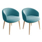 Modern Home Upholstered Arm Chair Matte Finish Solid Back Dining Chair Lake Blue 2 Piece Set Clearhalo ' kitchen&dining_furn' 'Dining Chairs' 'Dining Tables & Seating' 'dining_chair' 'furn' 'furn_dining_chair' 'Furniture' 'furniture_dining_chair' 'Kitchen & Dining Furniture' 'kitchen' 4481199