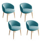 Modern Home Upholstered Arm Chair Matte Finish Solid Back Dining Chair Lake Blue 4 Piece Set Clearhalo ' kitchen&dining_furn' 'Dining Chairs' 'Dining Tables & Seating' 'dining_chair' 'furn' 'furn_dining_chair' 'Furniture' 'furniture_dining_chair' 'Kitchen & Dining Furniture' 'kitchen' 4481200