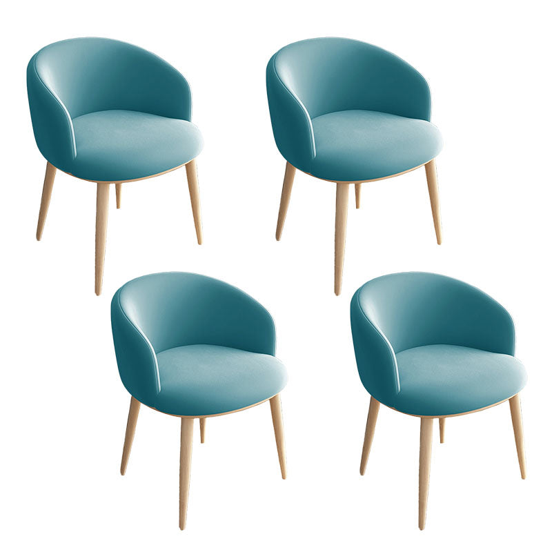 Modern Home Upholstered Arm Chair Matte Finish Solid Back Dining Chair Lake Blue 4 Piece Set Clearhalo ' kitchen&dining_furn' 'Dining Chairs' 'Dining Tables & Seating' 'dining_chair' 'furn' 'furn_dining_chair' 'Furniture' 'furniture_dining_chair' 'Kitchen & Dining Furniture' 'kitchen' 4481200