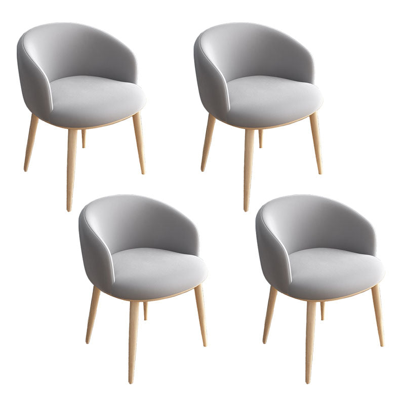 Modern Home Upholstered Arm Chair Matte Finish Solid Back Dining Chair Grey 4 Piece Set Clearhalo ' kitchen&dining_furn' 'Dining Chairs' 'Dining Tables & Seating' 'dining_chair' 'furn' 'furn_dining_chair' 'Furniture' 'furniture_dining_chair' 'Kitchen & Dining Furniture' 'kitchen' 4481206