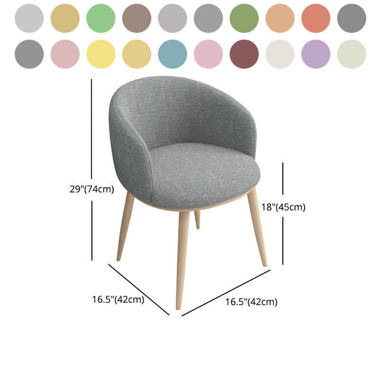 Modern Home Upholstered Arm Chair Matte Finish Solid Back Dining Chair Clearhalo ' kitchen&dining_furn' 'Dining Chairs' 'Dining Tables & Seating' 'dining_chair' 'furn' 'furn_dining_chair' 'Furniture' 'furniture_dining_chair' 'Kitchen & Dining Furniture' 'kitchen' 4481210