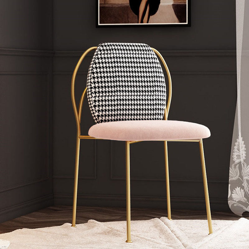 Scandinavian Style Armless Solid Back Chair Fabric Dining Side Chairs for Home Clearhalo ' kitchen&dining_furn' 'Dining Chairs' 'Dining Tables & Seating' 'dining_chair' 'furn' 'furn_dining_chair' 'Furniture' 'furniture_dining_chair' 'Kitchen & Dining Furniture' 'kitchen' 4481211