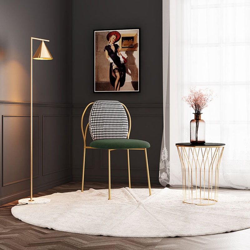 Scandinavian Style Armless Solid Back Chair Fabric Dining Side Chairs for Home Clearhalo ' kitchen&dining_furn' 'Dining Chairs' 'Dining Tables & Seating' 'dining_chair' 'furn' 'furn_dining_chair' 'Furniture' 'furniture_dining_chair' 'Kitchen & Dining Furniture' 'kitchen' 4481214