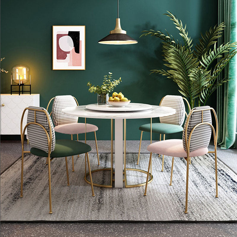 Scandinavian Style Armless Solid Back Chair Fabric Dining Side Chairs for Home Clearhalo ' kitchen&dining_furn' 'Dining Chairs' 'Dining Tables & Seating' 'dining_chair' 'furn' 'furn_dining_chair' 'Furniture' 'furniture_dining_chair' 'Kitchen & Dining Furniture' 'kitchen' 4481215