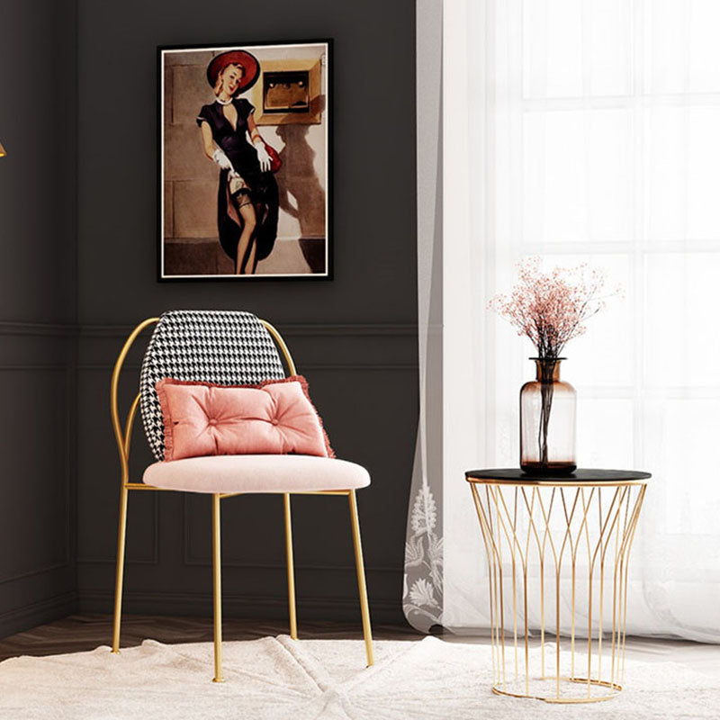 Scandinavian Style Armless Solid Back Chair Fabric Dining Side Chairs for Home Clearhalo ' kitchen&dining_furn' 'Dining Chairs' 'Dining Tables & Seating' 'dining_chair' 'furn' 'furn_dining_chair' 'Furniture' 'furniture_dining_chair' 'Kitchen & Dining Furniture' 'kitchen' 4481217