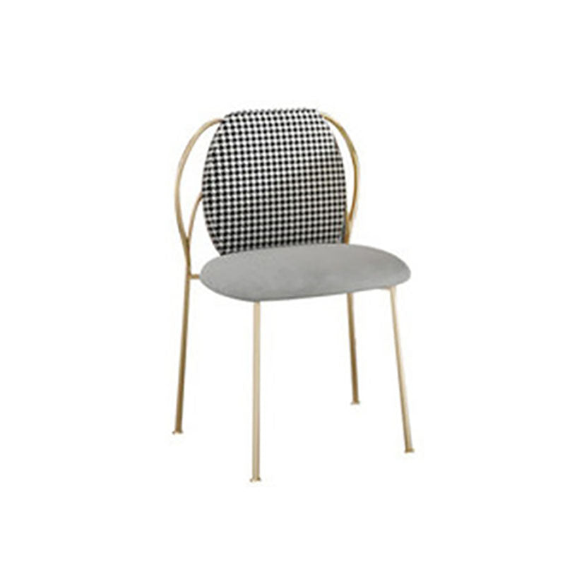 Scandinavian Style Armless Solid Back Chair Fabric Dining Side Chairs for Home Grey 1 Piece Clearhalo ' kitchen&dining_furn' 'Dining Chairs' 'Dining Tables & Seating' 'dining_chair' 'furn' 'furn_dining_chair' 'Furniture' 'furniture_dining_chair' 'Kitchen & Dining Furniture' 'kitchen' 4481218