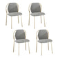 Scandinavian Style Armless Solid Back Chair Fabric Dining Side Chairs for Home Grey 4 Piece Set Clearhalo ' kitchen&dining_furn' 'Dining Chairs' 'Dining Tables & Seating' 'dining_chair' 'furn' 'furn_dining_chair' 'Furniture' 'furniture_dining_chair' 'Kitchen & Dining Furniture' 'kitchen' 4481222