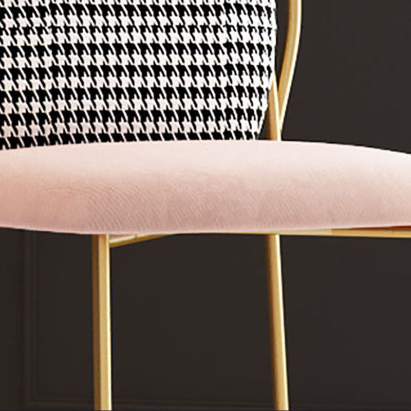 Scandinavian Style Armless Solid Back Chair Fabric Dining Side Chairs for Home Clearhalo ' kitchen&dining_furn' 'Dining Chairs' 'Dining Tables & Seating' 'dining_chair' 'furn' 'furn_dining_chair' 'Furniture' 'furniture_dining_chair' 'Kitchen & Dining Furniture' 'kitchen' 4481224