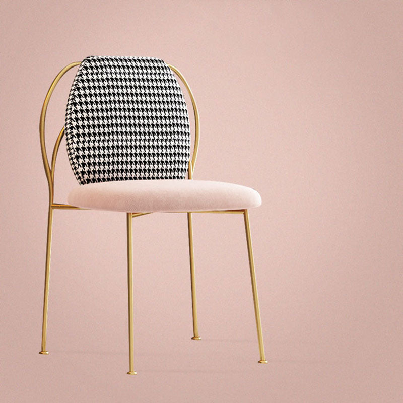 Scandinavian Style Armless Solid Back Chair Fabric Dining Side Chairs for Home Clearhalo ' kitchen&dining_furn' 'Dining Chairs' 'Dining Tables & Seating' 'dining_chair' 'furn' 'furn_dining_chair' 'Furniture' 'furniture_dining_chair' 'Kitchen & Dining Furniture' 'kitchen' 4481228