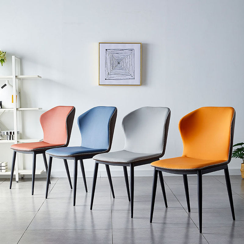 Modern Style Kitchen Metal Dining Chair Wingback Dining Armless Side Chairs Clearhalo ' kitchen&dining_furn' 'Dining Chairs' 'Dining Tables & Seating' 'dining_chair' 'furn' 'furn_dining_chair' 'Furniture' 'furniture_dining_chair' 'Kitchen & Dining Furniture' 'kitchen' 4481234