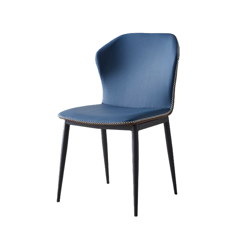 Modern Style Kitchen Metal Dining Chair Wingback Dining Armless Side Chairs Blue 1 Piece Clearhalo ' kitchen&dining_furn' 'Dining Chairs' 'Dining Tables & Seating' 'dining_chair' 'furn' 'furn_dining_chair' 'Furniture' 'furniture_dining_chair' 'Kitchen & Dining Furniture' 'kitchen' 4481243