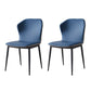 Modern Style Kitchen Metal Dining Chair Wingback Dining Armless Side Chairs Blue 2 Piece Set Clearhalo ' kitchen&dining_furn' 'Dining Chairs' 'Dining Tables & Seating' 'dining_chair' 'furn' 'furn_dining_chair' 'Furniture' 'furniture_dining_chair' 'Kitchen & Dining Furniture' 'kitchen' 4481245