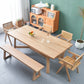 Modern 1/2/4/5/6 Pieces Dining Set with Solid Wood Dining Table and Chairs Furniture 6 Pieces: Table, 4 Chairs, 1 Bench Clearhalo 'Dining Room Sets' 'Dining Tables & Seating' 'dining_room_set' 'furn' 'furn_dining_room_set' 'Furniture' 'furniture_dining_room_set' 'Kitchen & Dining Furniture' 'kitchen&dining_furn' 'kitchen' 4481294