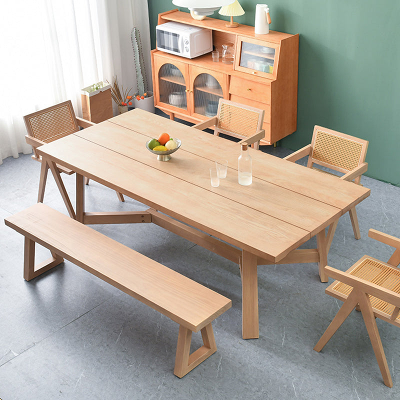Modern 1/2/4/5/6 Pieces Dining Set with Solid Wood Dining Table and Chairs Furniture Clearhalo 'Dining Room Sets' 'Dining Tables & Seating' 'dining_room_set' 'furn' 'furn_dining_room_set' 'Furniture' 'furniture_dining_room_set' 'Kitchen & Dining Furniture' 'kitchen&dining_furn' 'kitchen' 4481307