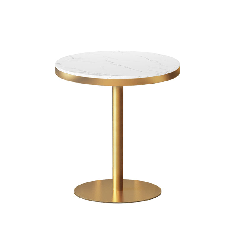 1/3/4/5 Pcs Metal Scandinavian Dining Room Set with Round Dinning Table Dinette Set White 28"L x 28"W Clearhalo 'Dining Room Sets' 'Dining Tables & Seating' 'dining_room_set' 'furn' 'furn_dining_room_set' 'Furniture' 'furniture_dining_room_set' 'Kitchen & Dining Furniture' 'kitchen&dining_furn' 'kitchen' 4481323