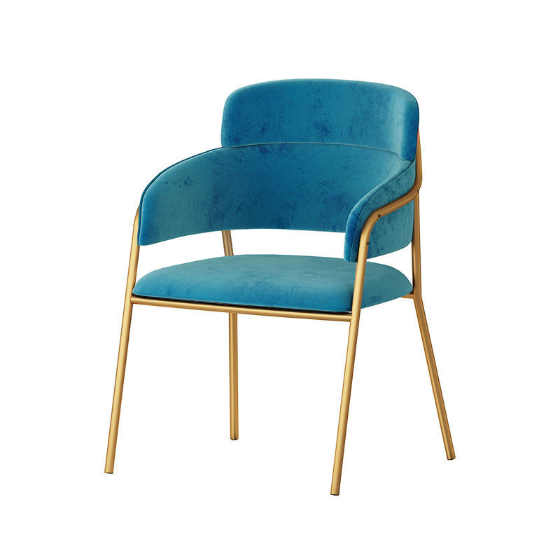 1/3/4/5 Pcs Metal Scandinavian Dining Room Set with Round Dinning Table Dinette Set 1 Blue Chair Clearhalo 'Dining Room Sets' 'Dining Tables & Seating' 'dining_room_set' 'furn' 'furn_dining_room_set' 'Furniture' 'furniture_dining_room_set' 'Kitchen & Dining Furniture' 'kitchen&dining_furn' 'kitchen' 4481325