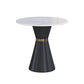 Glam 1/2/3/4/5 Pieces Dining Set Round Sintered Stone Dining Table Set White 35"L x 35"W Clearhalo 'Dining Room Sets' 'Dining Tables & Seating' 'dining_room_set' 'furn' 'furn_dining_room_set' 'Furniture' 'furniture_dining_room_set' 'Kitchen & Dining Furniture' 'kitchen&dining_furn' 'kitchen' 4481344