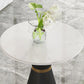 Glam 1/2/3/4/5 Pieces Dining Set Round Sintered Stone Dining Table Set Clearhalo 'Dining Room Sets' 'Dining Tables & Seating' 'dining_room_set' 'furn' 'furn_dining_room_set' 'Furniture' 'furniture_dining_room_set' 'Kitchen & Dining Furniture' 'kitchen&dining_furn' 'kitchen' 4481346