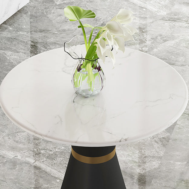 Glam 1/2/3/4/5 Pieces Dining Set Round Sintered Stone Dining Table Set Clearhalo 'Dining Room Sets' 'Dining Tables & Seating' 'dining_room_set' 'furn' 'furn_dining_room_set' 'Furniture' 'furniture_dining_room_set' 'Kitchen & Dining Furniture' 'kitchen&dining_furn' 'kitchen' 4481346