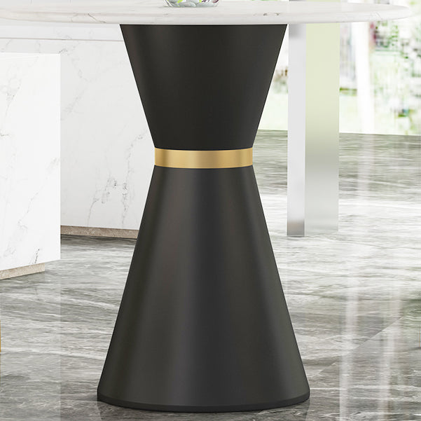 Glam 1/2/3/4/5 Pieces Dining Set Round Sintered Stone Dining Table Set Clearhalo 'Dining Room Sets' 'Dining Tables & Seating' 'dining_room_set' 'furn' 'furn_dining_room_set' 'Furniture' 'furniture_dining_room_set' 'Kitchen & Dining Furniture' 'kitchen&dining_furn' 'kitchen' 4481348