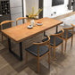 1/2/5/7 Pcs Metal Industrial Dining Set with Rectangle Table and Wooden Chairs Dinette Set Clearhalo 'Dining Room Sets' 'Dining Tables & Seating' 'dining_room_set' 'furn' 'furn_dining_room_set' 'Furniture' 'furniture_dining_room_set' 'Kitchen & Dining Furniture' 'kitchen&dining_furn' 'kitchen' 4481360