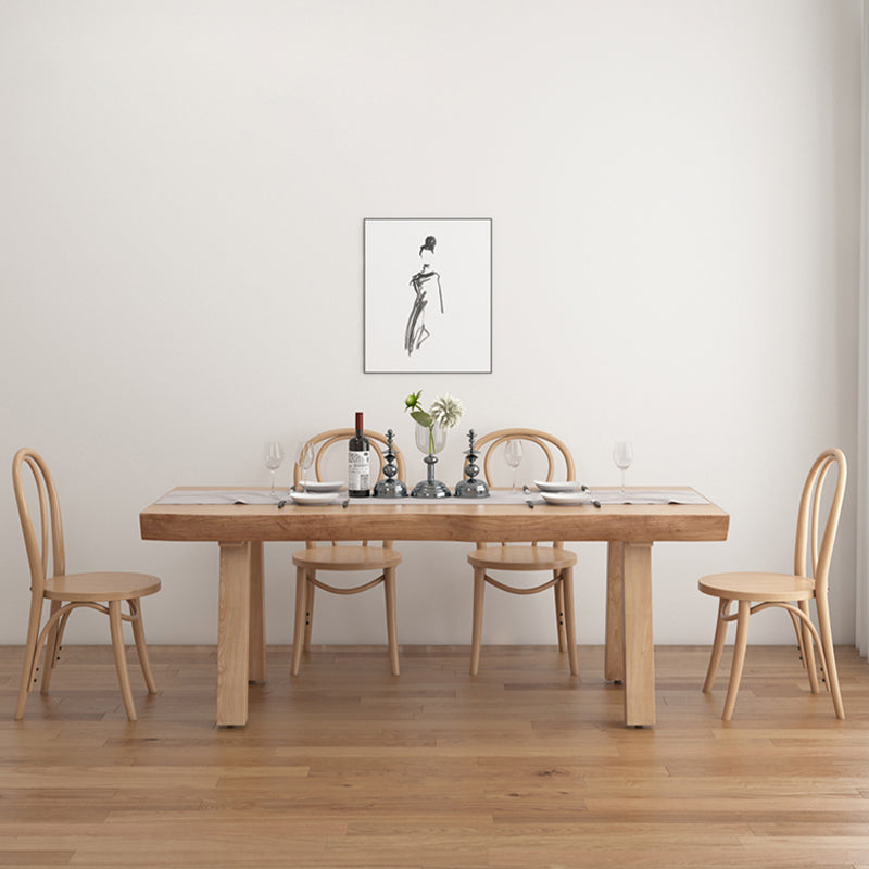 Modern 1/4/5/6 Pieces Dining Set with Solid Wood Table and Chairs Furniture Clearhalo 'Dining Room Sets' 'Dining Tables & Seating' 'dining_room_set' 'furn' 'furn_dining_room_set' 'Furniture' 'furniture_dining_room_set' 'Kitchen & Dining Furniture' 'kitchen&dining_furn' 'kitchen' 4481388