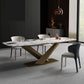 Minimalist 1/2/4/7 Pieces Dining Furniture Sintered Stone Dining Set for Dining Room 4 Pieces: Gold Table, 3 Chairs Clearhalo 'Dining Room Sets' 'Dining Tables & Seating' 'dining_room_set' 'furn' 'furn_dining_room_set' 'Furniture' 'furniture_dining_room_set' 'Kitchen & Dining Furniture' 'kitchen&dining_furn' 'kitchen' 4481407