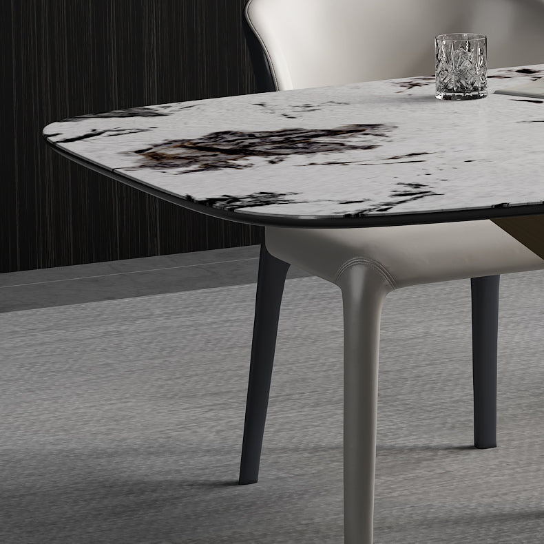 Minimalist 1/2/4/7 Pieces Dining Furniture Sintered Stone Dining Set for Dining Room Clearhalo 'Dining Room Sets' 'Dining Tables & Seating' 'dining_room_set' 'furn' 'furn_dining_room_set' 'Furniture' 'furniture_dining_room_set' 'Kitchen & Dining Furniture' 'kitchen&dining_furn' 'kitchen' 4481415